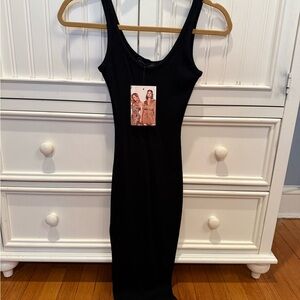 Naked Wardrobe Black Midi Dress